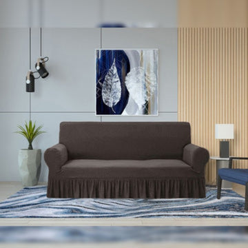 Sofa Cover in Micro Mash Stuff - Dark Brown